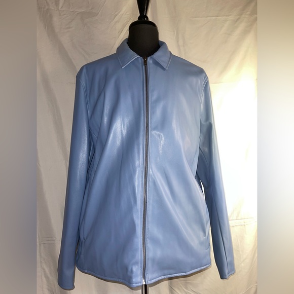 Polyester Leather-like Flight Jacket. - Picture 2 of 4